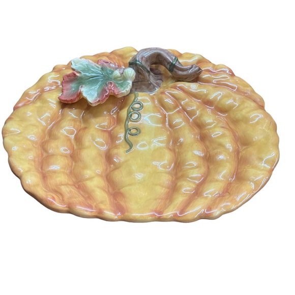 Other - Large Thanksgiving Harvest Fall Pumpkin Platter Serving Tray